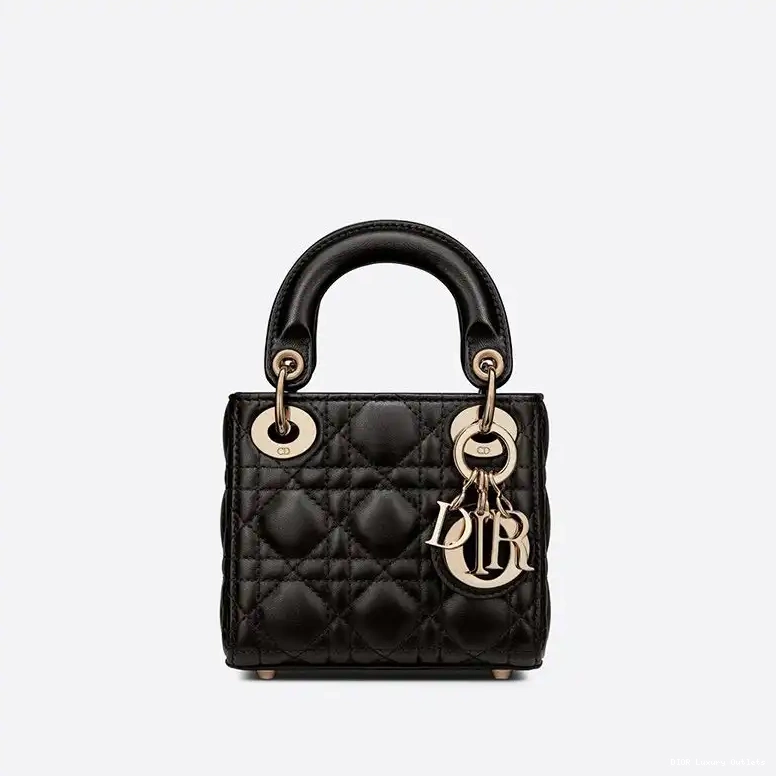 Lambskin Black Cannage Micro Dior Lady Bag 0518 Luxury